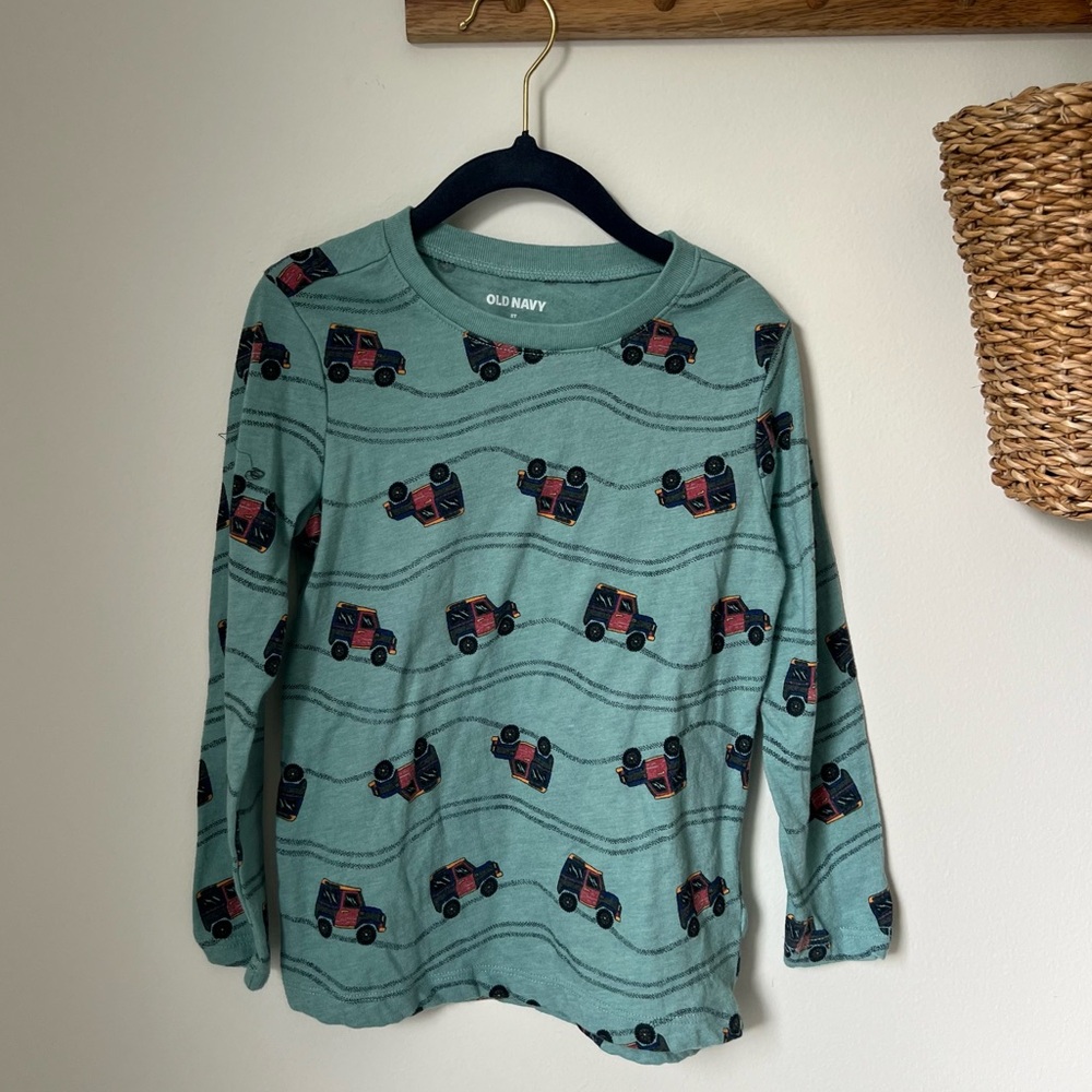 Toddler boys blue monster truck shirt